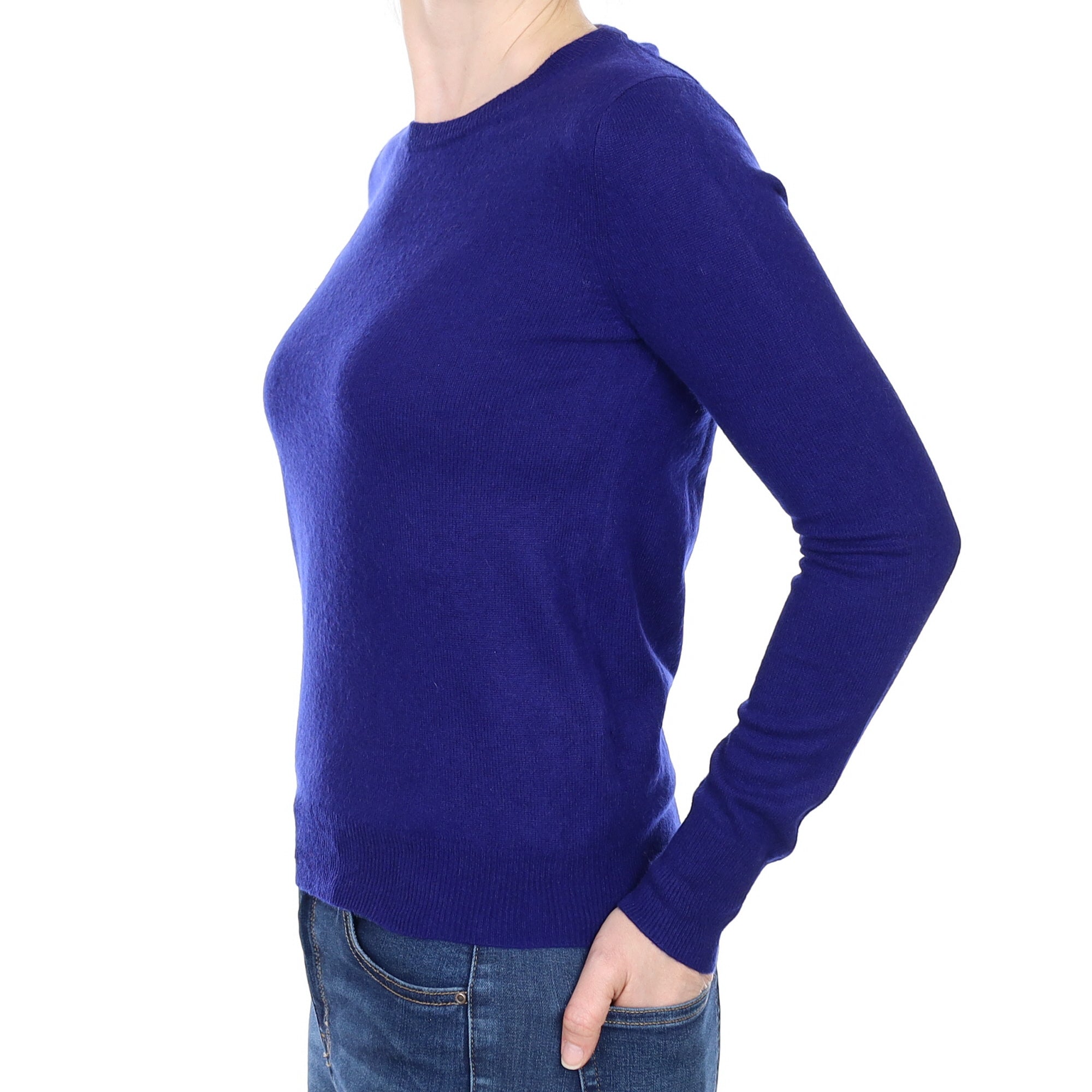 Indigo Blue Cashmere Crew Neck Jumper Small