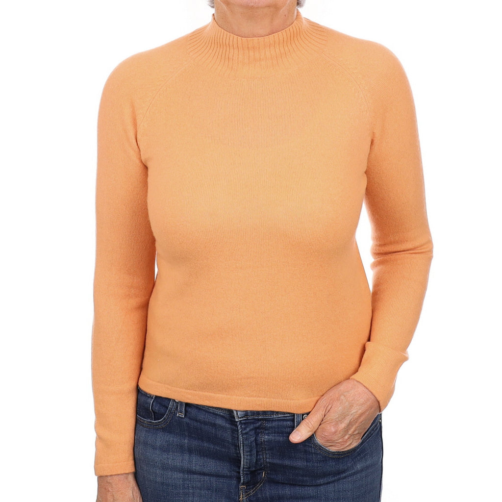 Peach Cashmere Turtleneck Jumper Medium