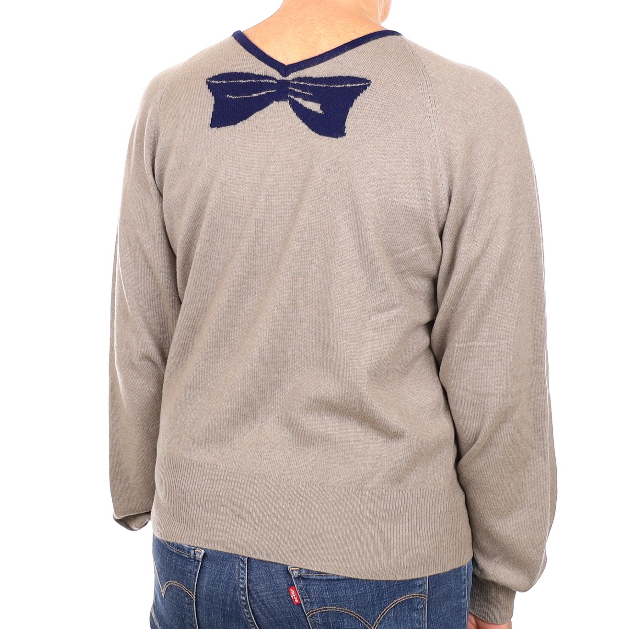 Mink Brown Cashmere Crew Neck Jumper Medium