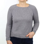 Ash Grey Cashmere Sweatshirt Style Crew Neck Jumper Medium