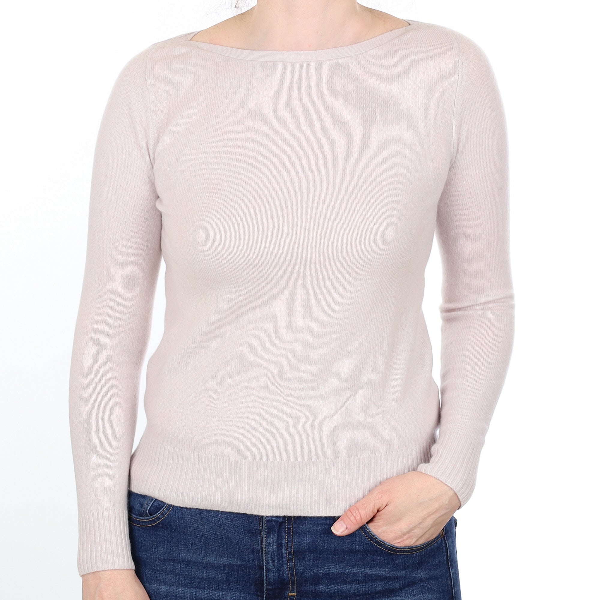 Alabaster Cashmere Boat Neck Jumper Small