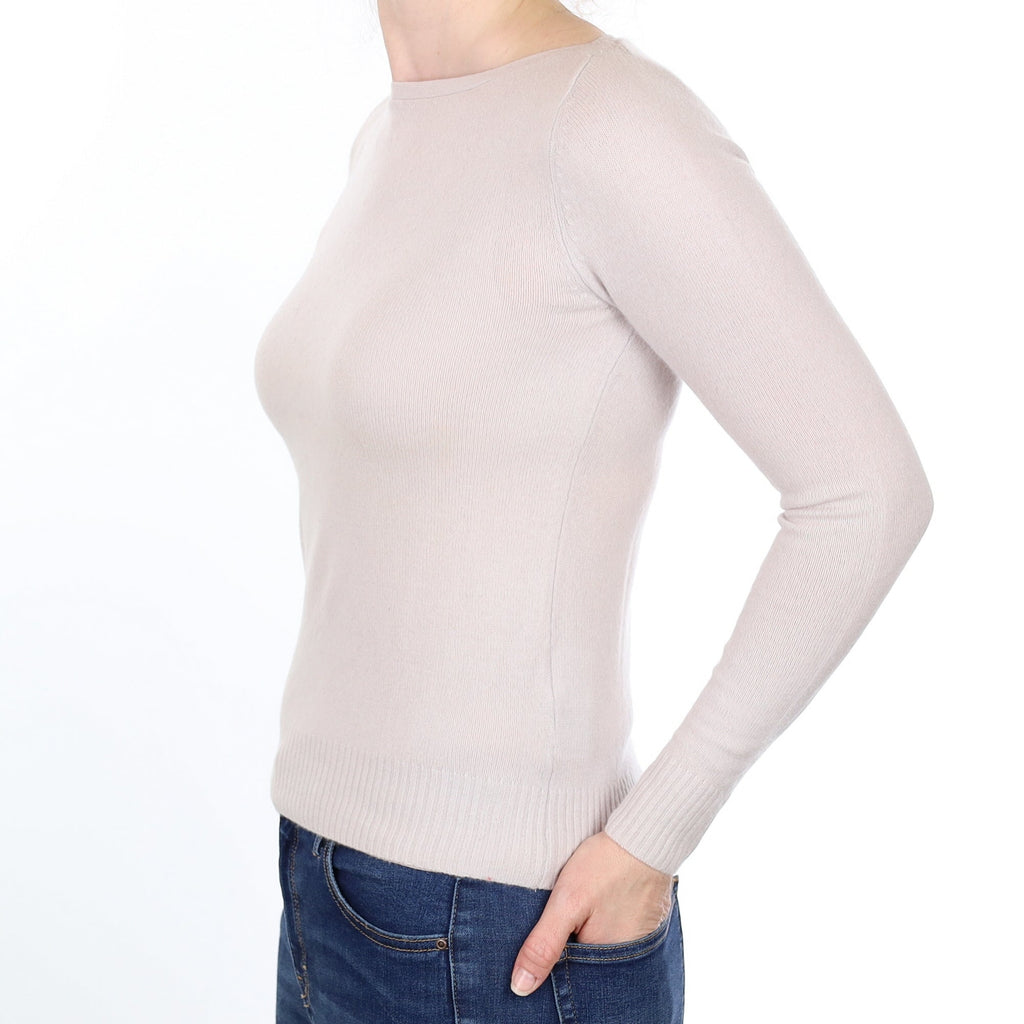 Alabaster Cashmere Boat Neck Jumper Small