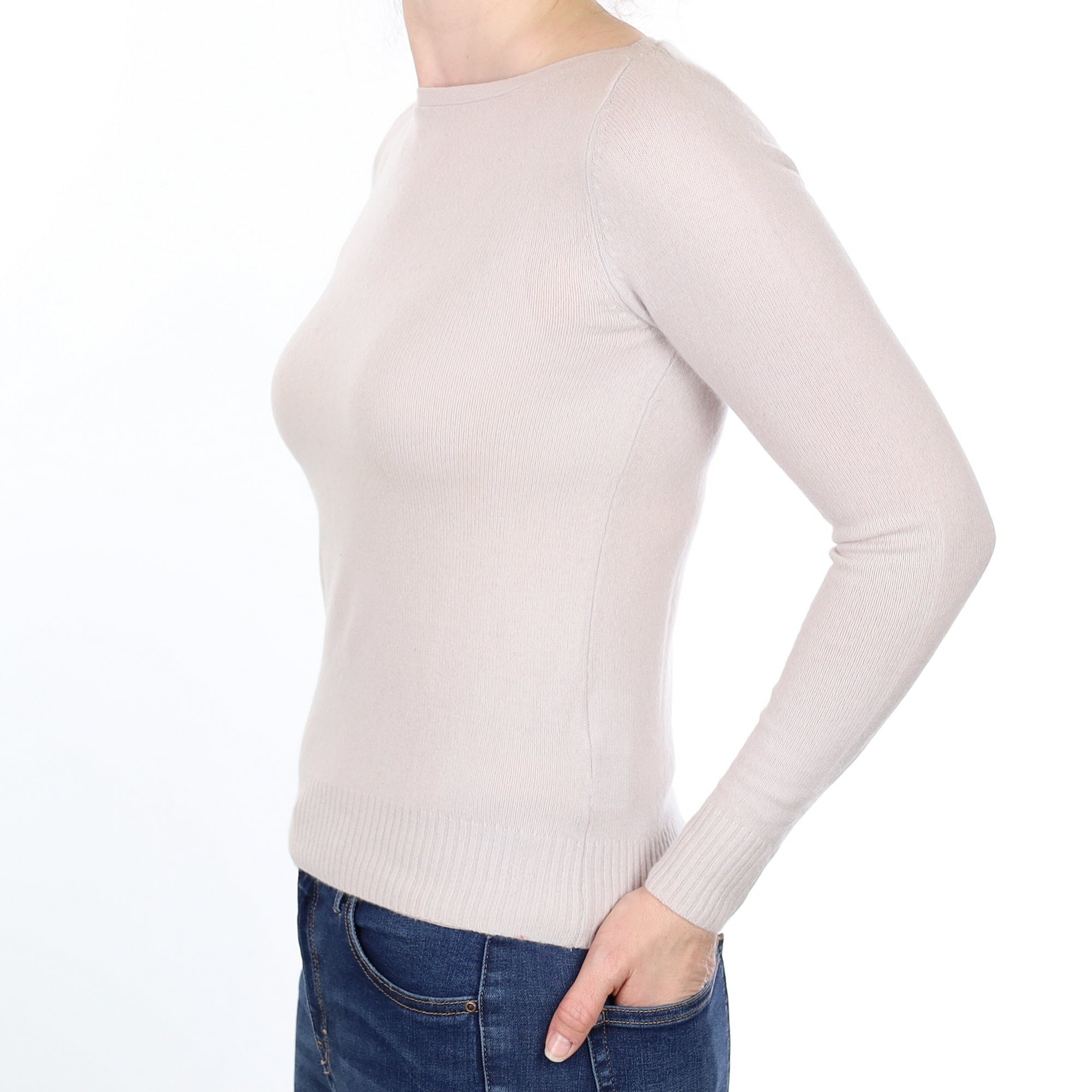 Alabaster Cashmere Boat Neck Jumper Small