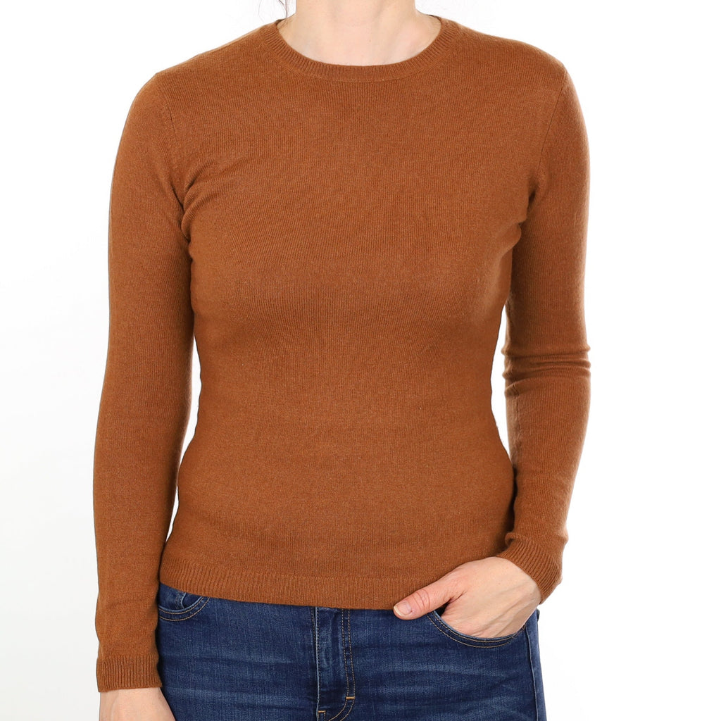 Cinnamon Cashmere Crew Neck Jumper Small