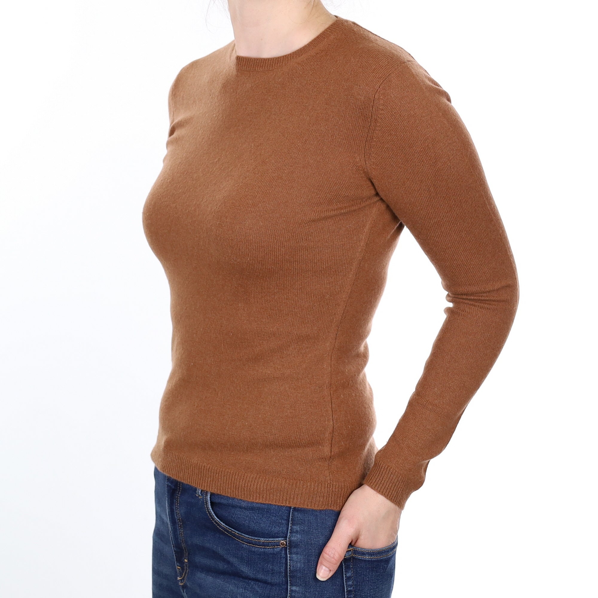Cinnamon Cashmere Crew Neck Jumper Small