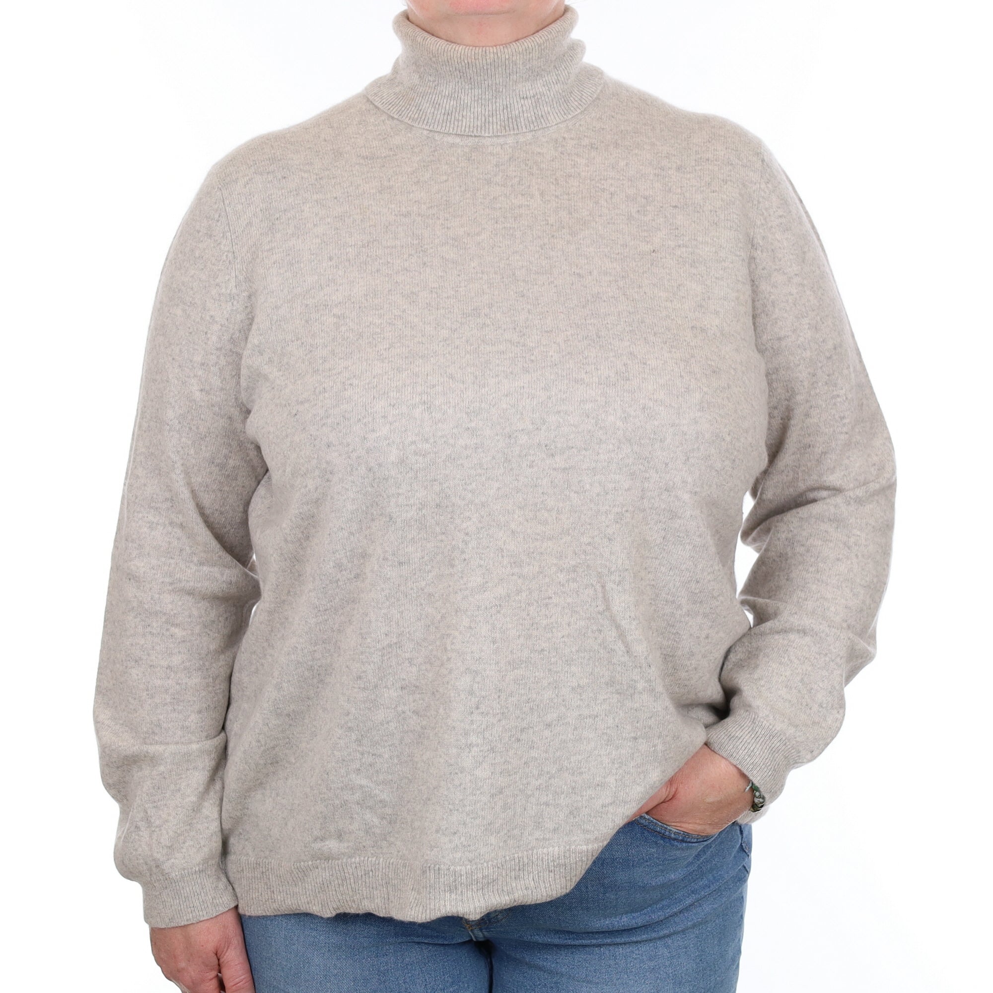 Smoke Grey Cashmere Crew Neck Jumper Extra Extra Large