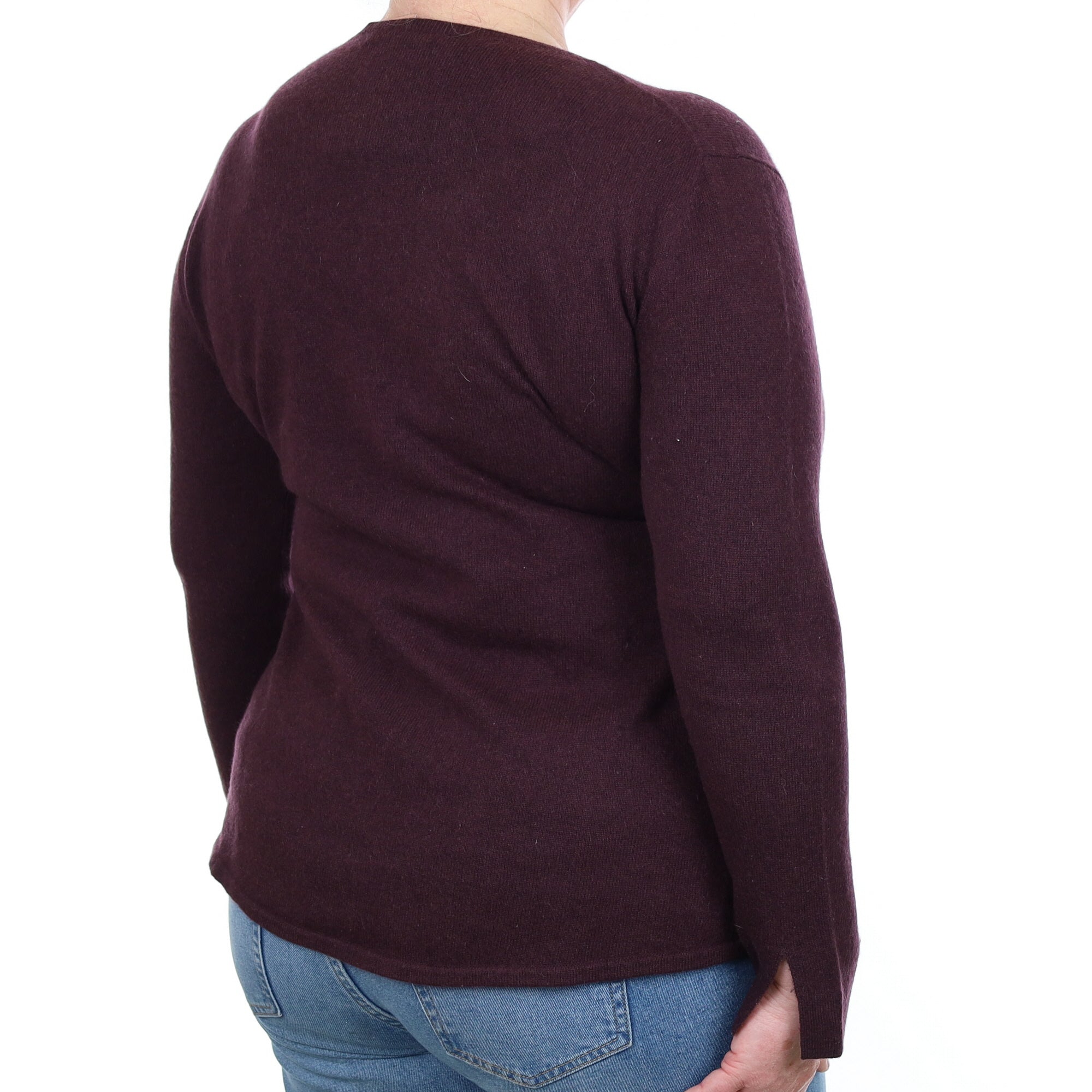 Neiman Marcus Puce Purple Cashmere Crew Neck Jumper Extra Large
