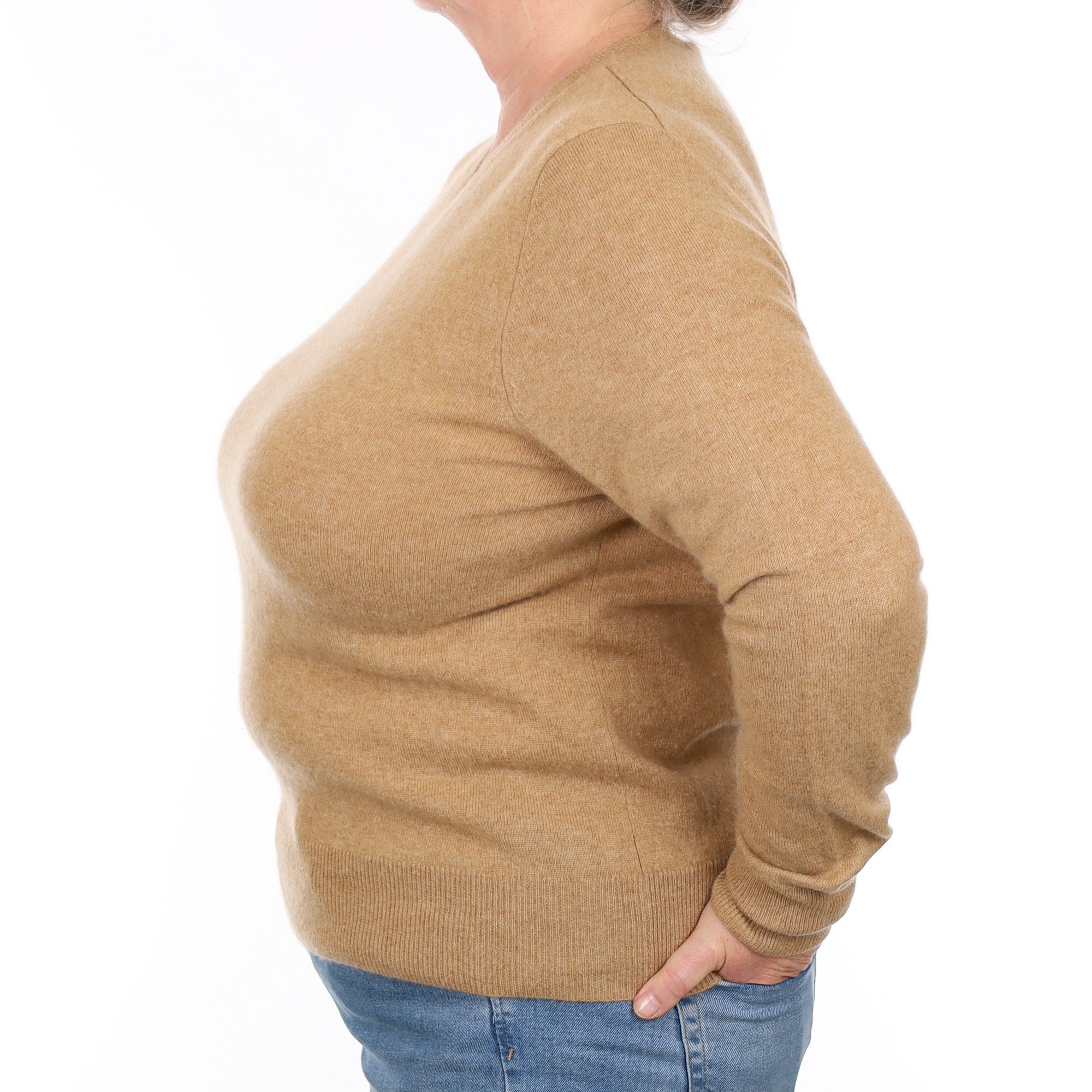Caramel Cashmere Crew Neck Jumper Extra Large