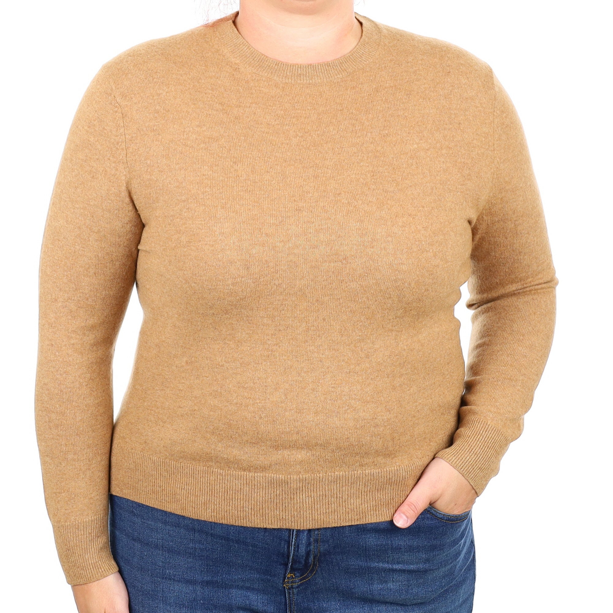 Butterscotch Cashmere Crew Neck Jumper Large