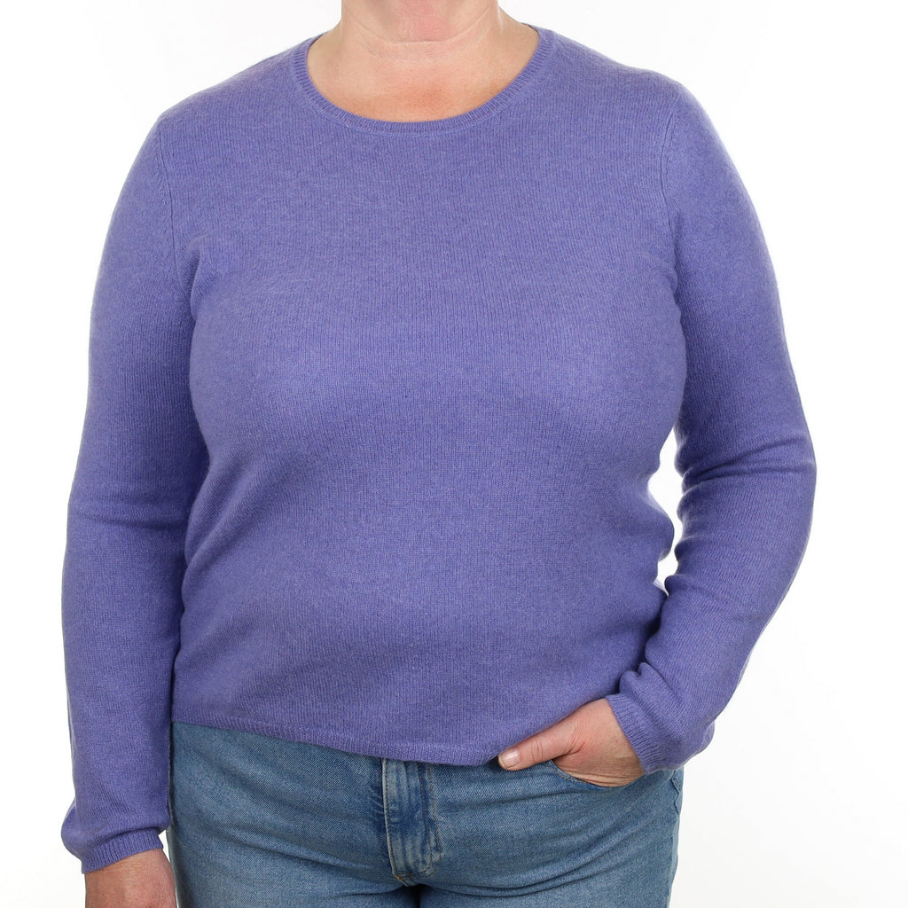 Sky Blue Cashmere Crew Neck Jumper Extra Large