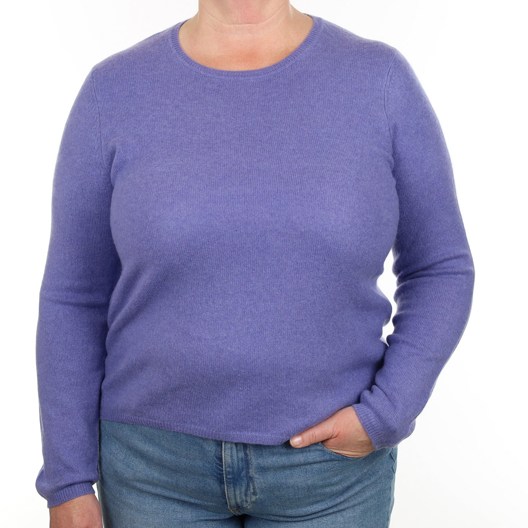 Sky Blue Cashmere Crew Neck Jumper Extra Large