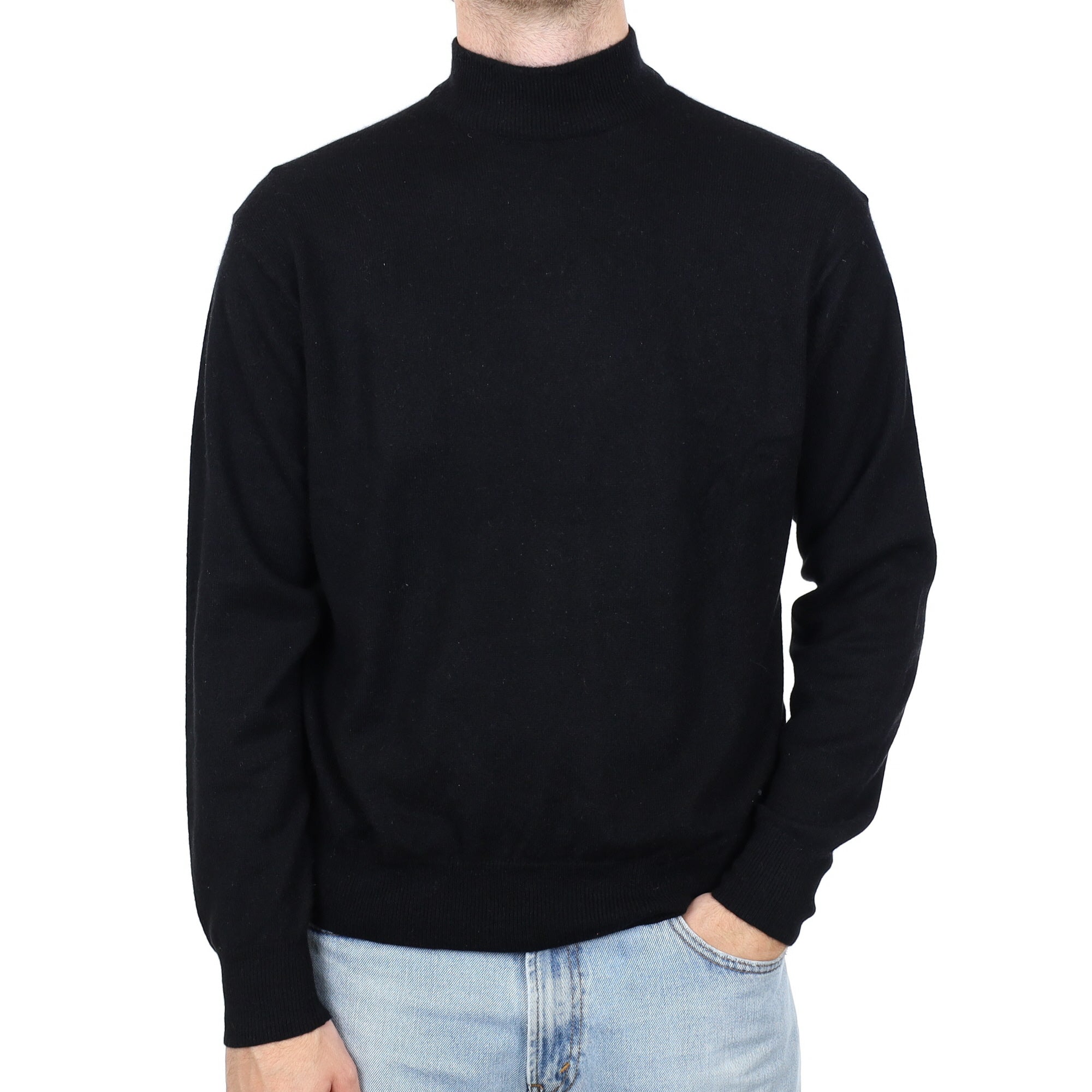 Men's Burberry Black Cashmere Turtle Neck Jumper Large