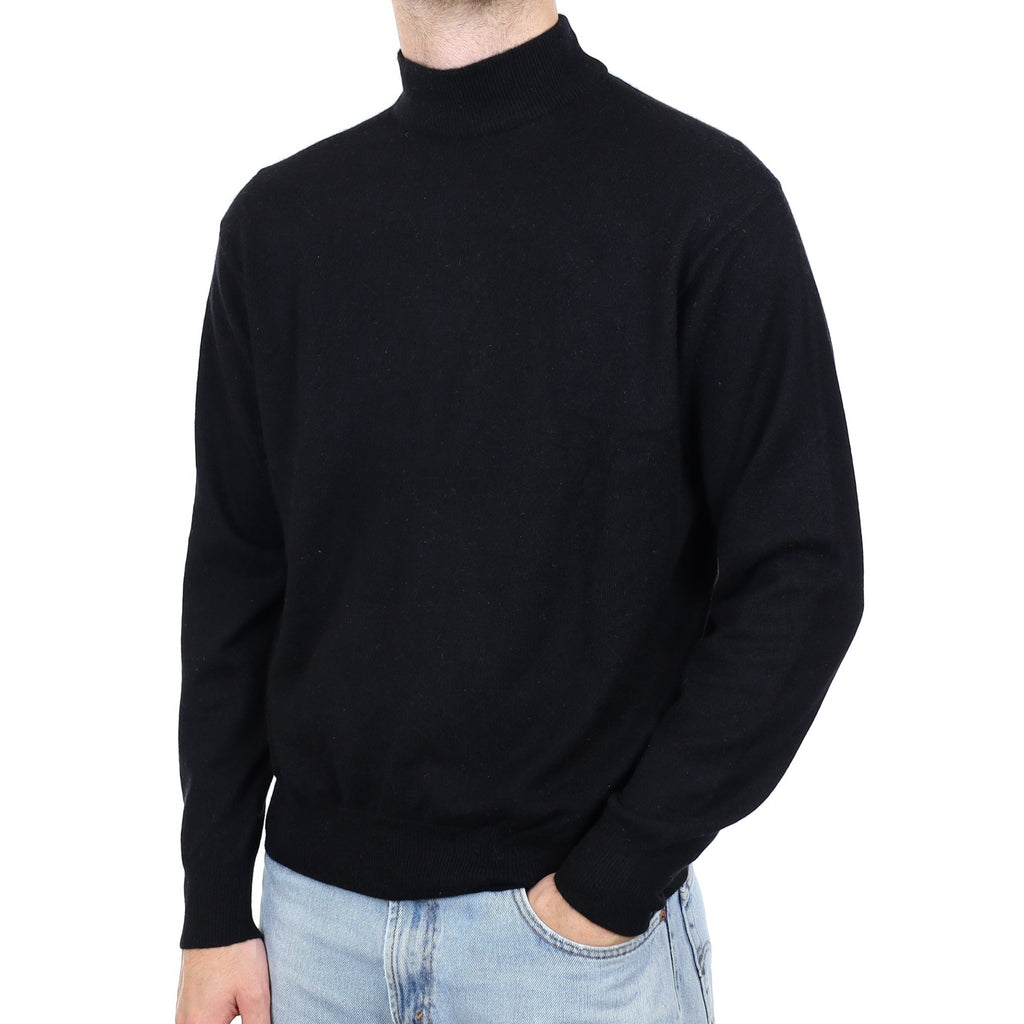 Men's Burberry Black Cashmere Turtle Neck Jumper Large