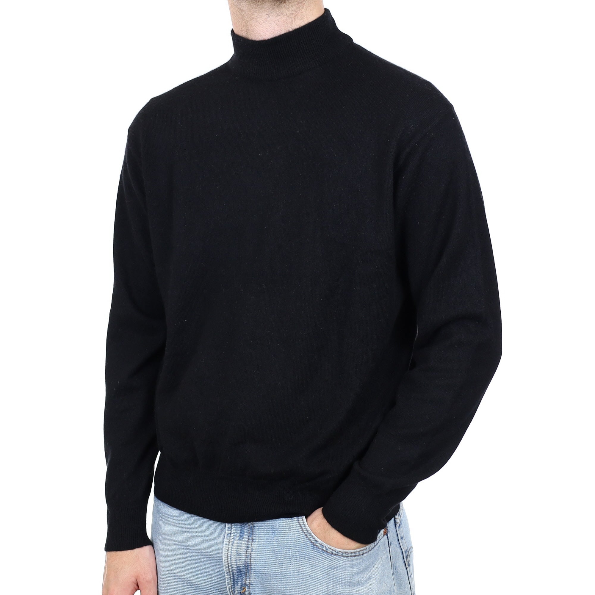 Men's Burberry Black Cashmere Turtle Neck Jumper Large