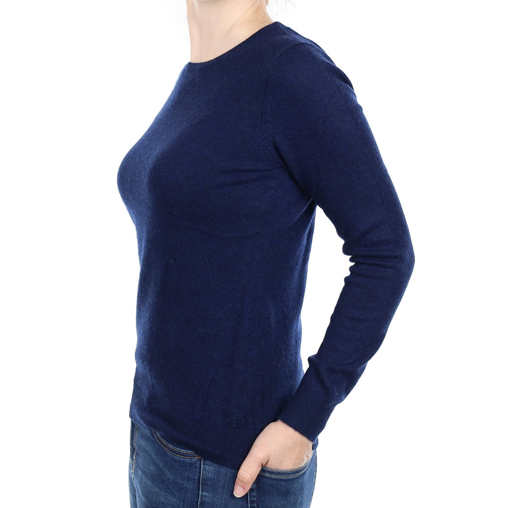 Navy Blue Cashmere Crew Neck Jumper Small