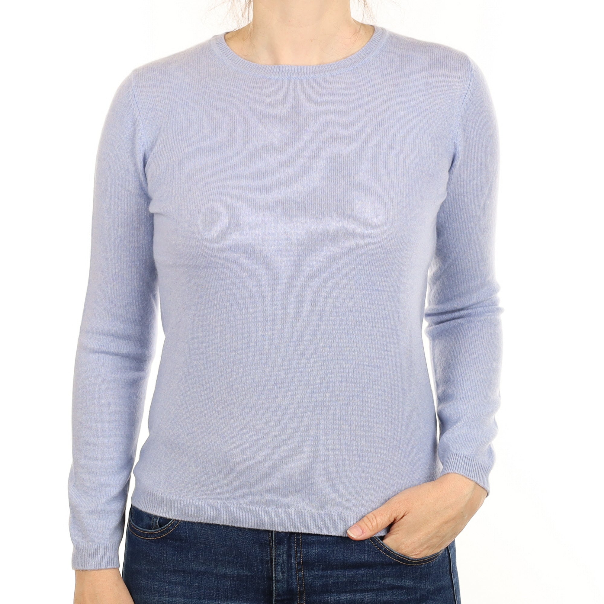 Sky Blue Cashmere Crew Neck Jumper Small