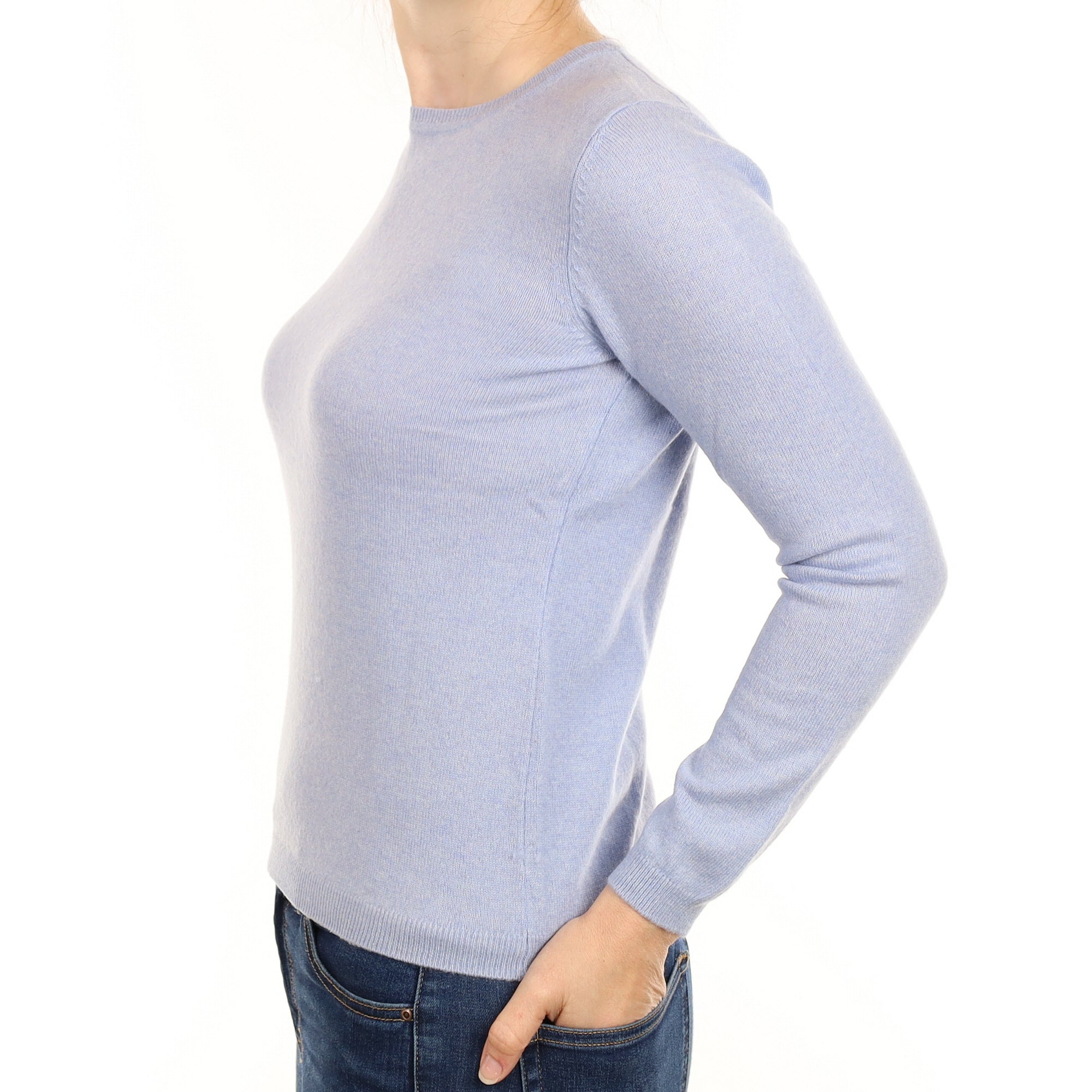 Sky Blue Cashmere Crew Neck Jumper Small