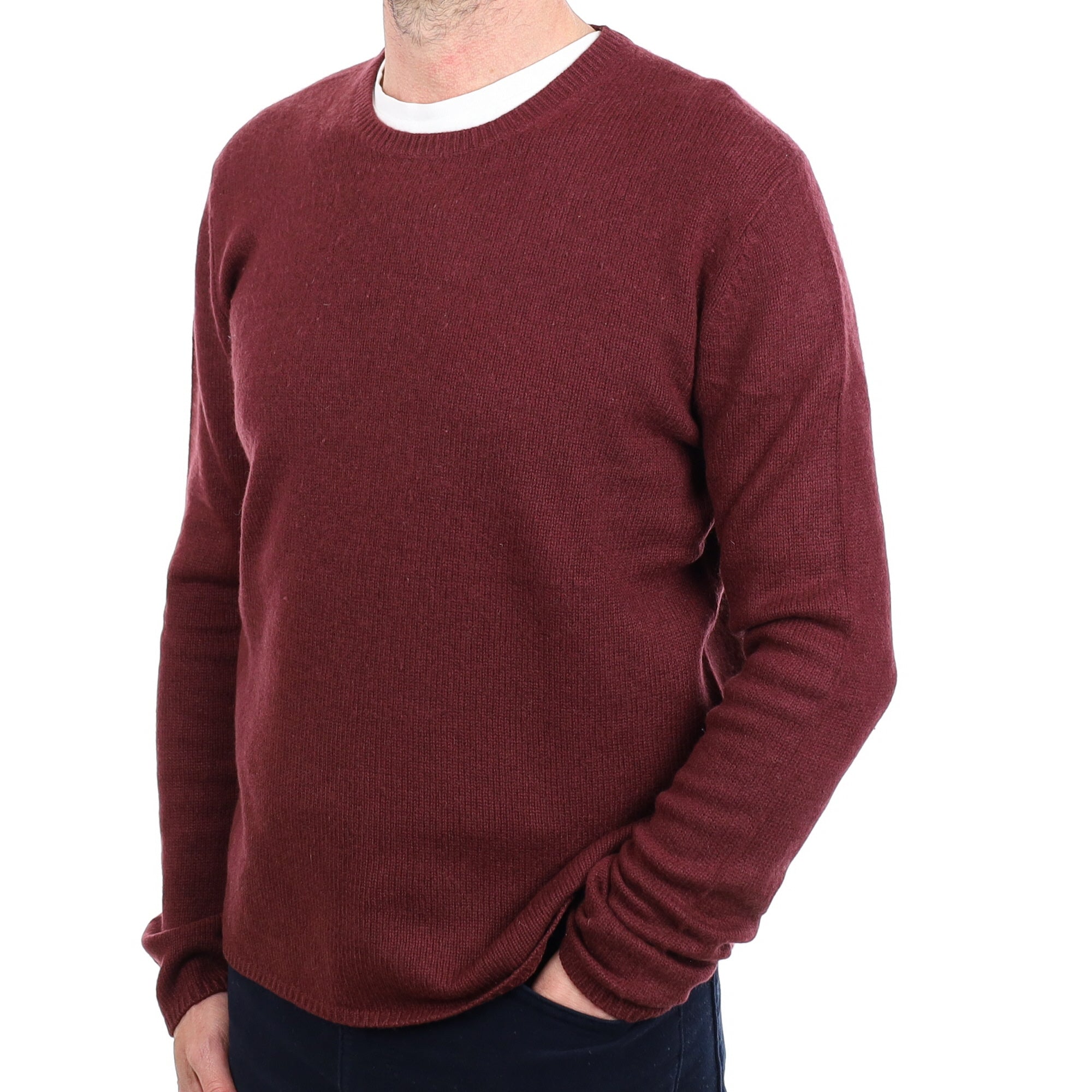 Men's Cos Mulberry Purple Cashmere Crew Neck Jumper Small