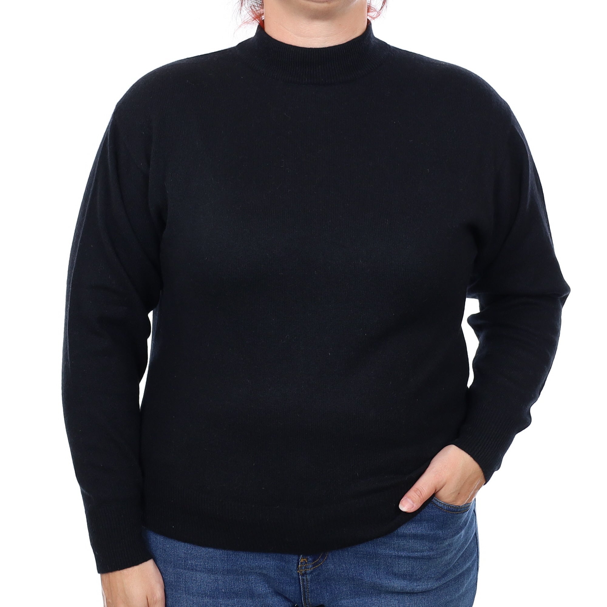 Black Cashmere Turtleneck Jumper Large