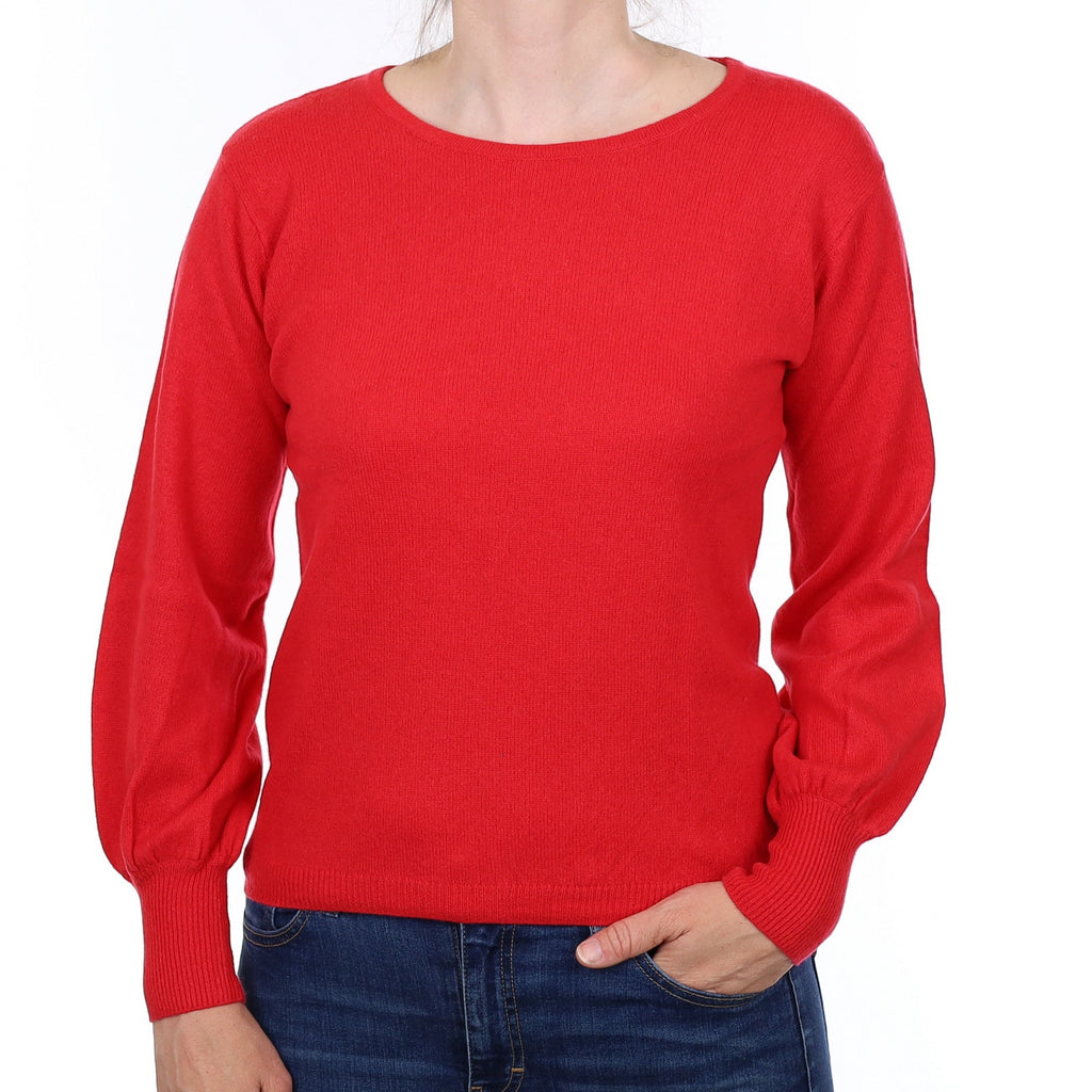 Watermelon Pink Cashmere Crew Neck Jumper Small