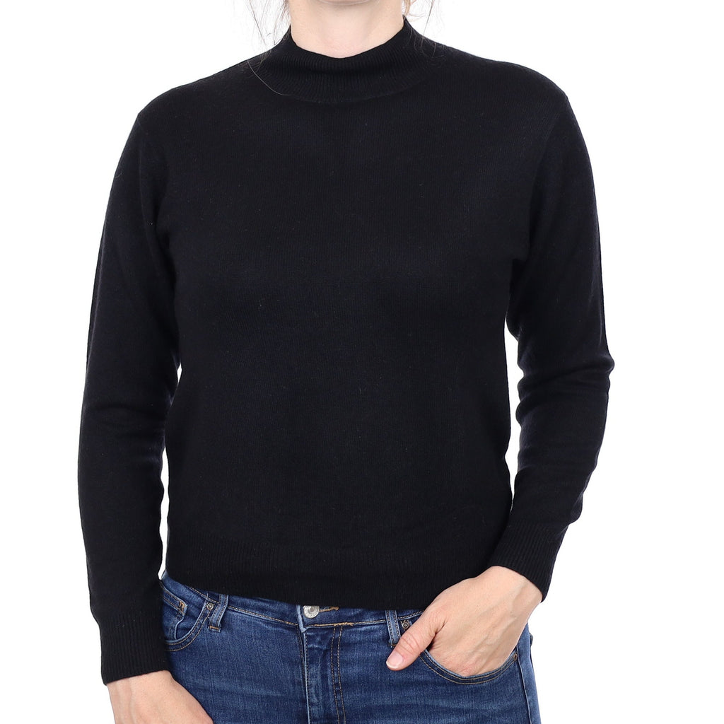 Black Cashmere Turtleneck Jumper Small