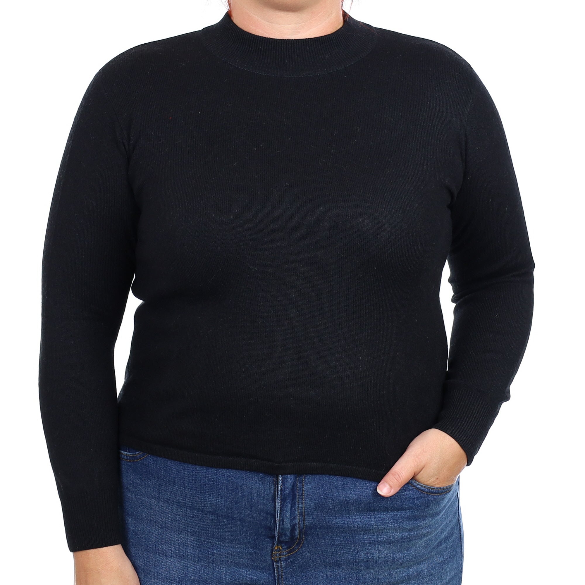 Black Cashmere Turtleneck Jumper Large