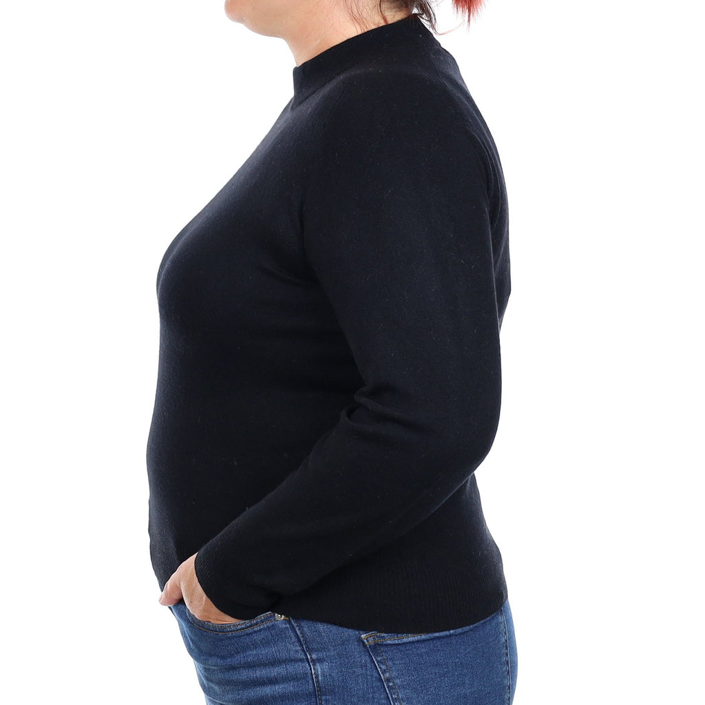 Black Cashmere Turtleneck Jumper Large