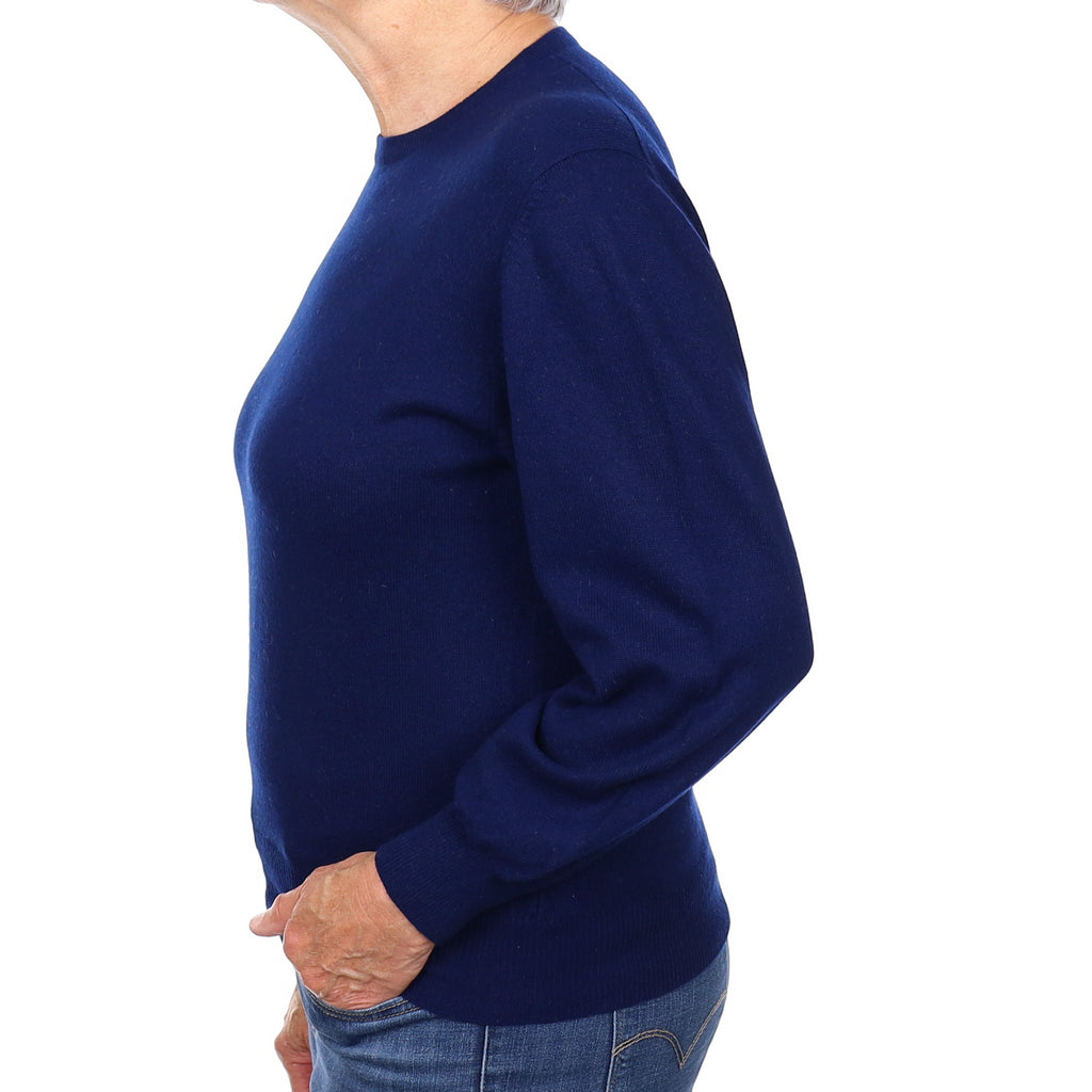 French Navy Cashmere Crew Neck Jumper Medium