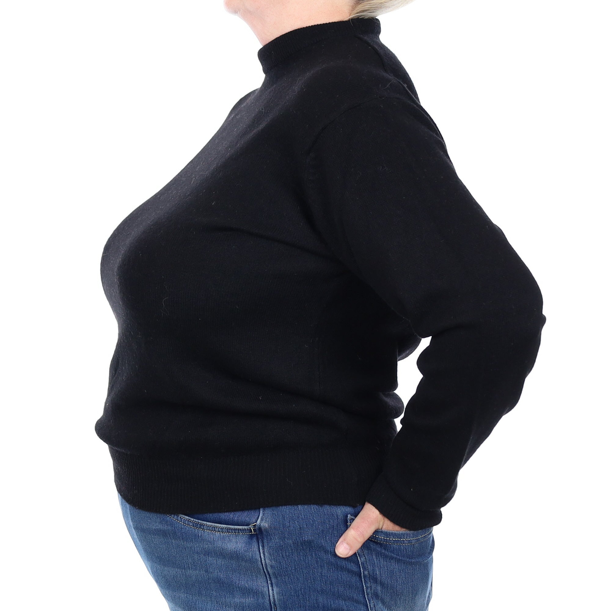 Black Cashmere Turtle Neck Jumper Extra Large