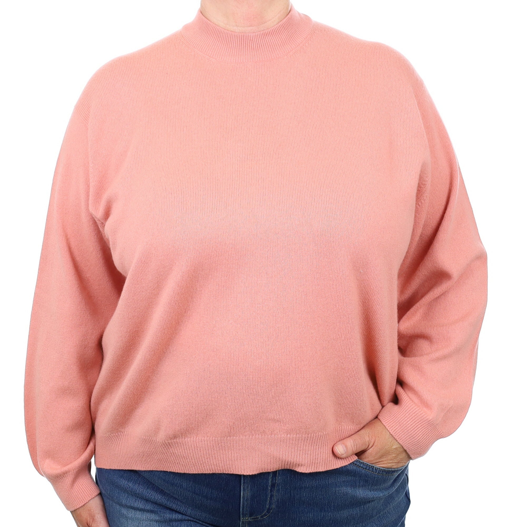 Ballet Pink Cashmere Turtle Neck Jumper 3 Extra Large