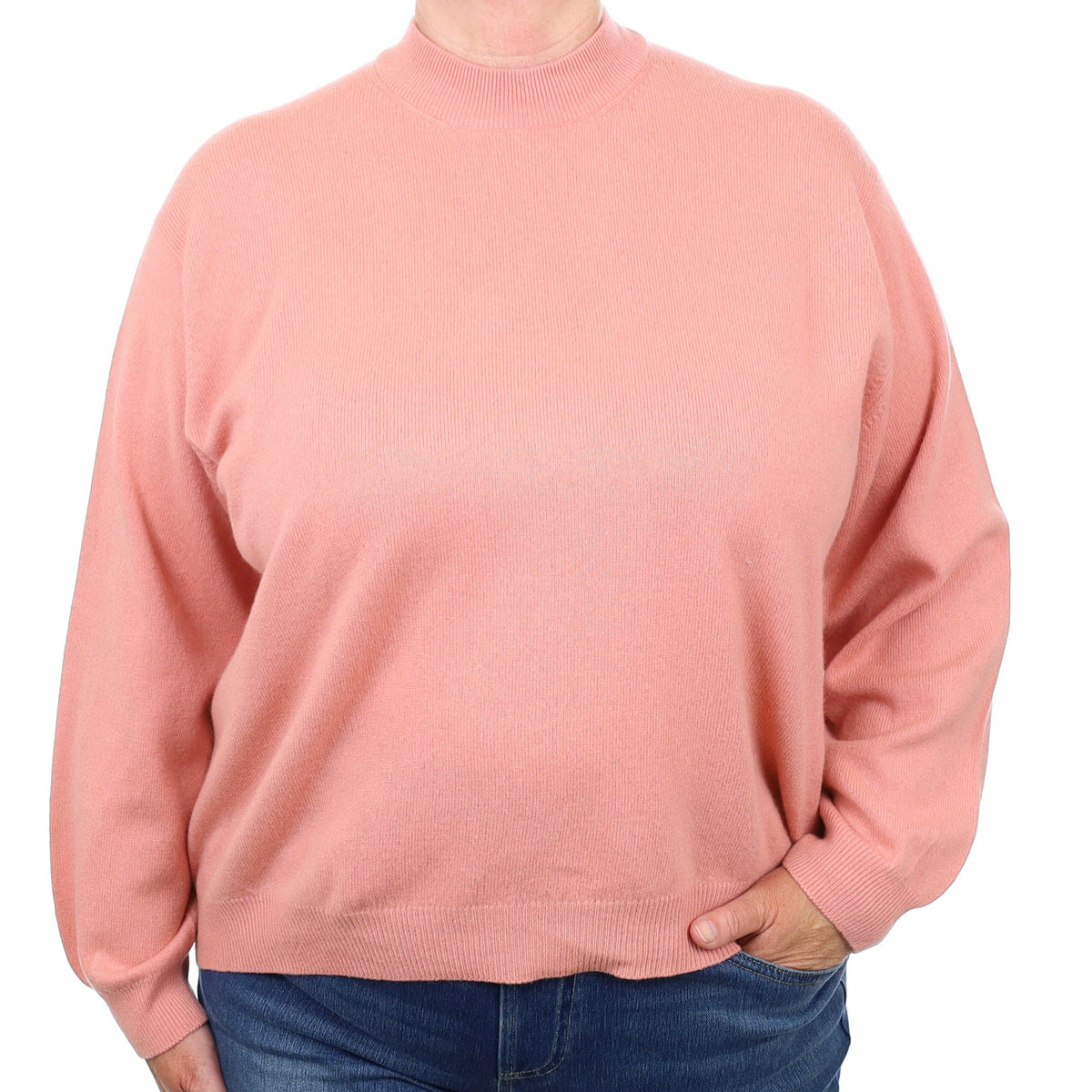 Ballet Pink Cashmere Turtle Neck Jumper 3 Extra Large