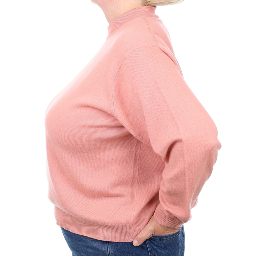 Ballet Pink Cashmere Turtle Neck Jumper 3 Extra Large