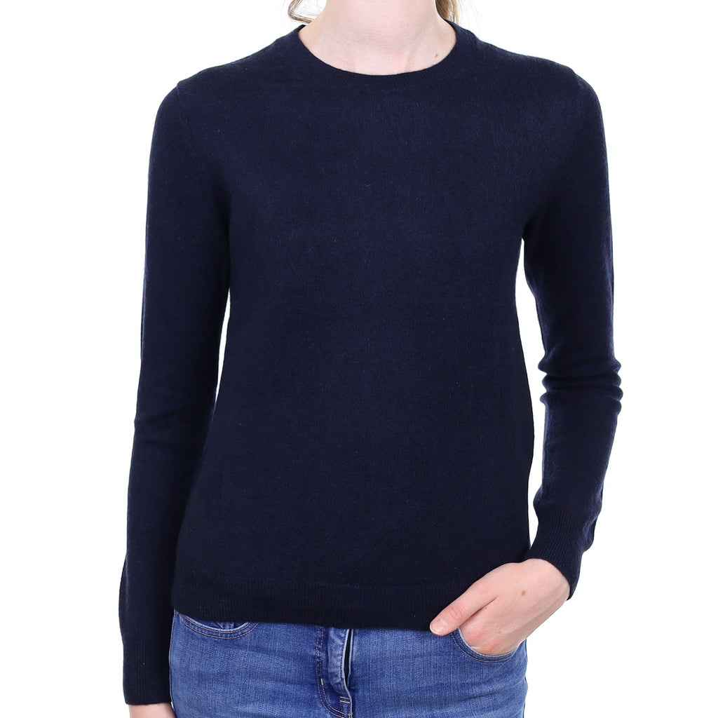 Navy Cashmere Crew Neck Jumper Extra Small