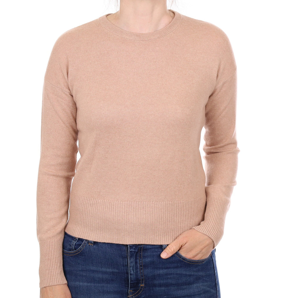 Nude Beige Cashmere Crew Neck Jumper Small