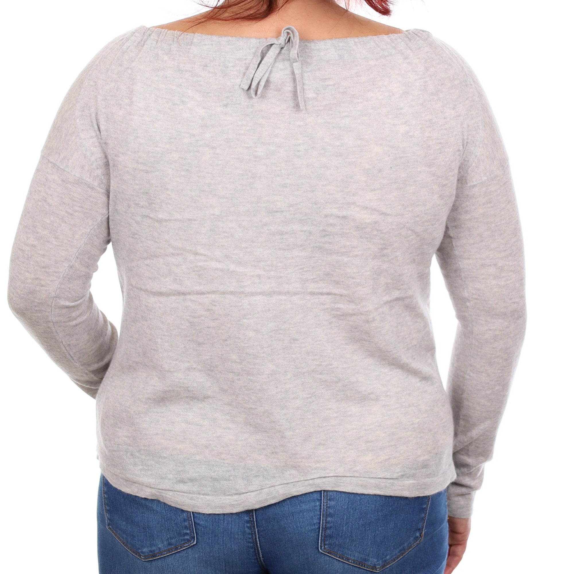 Vince Mist Grey Cashmere Boxy Crew Neck Jumper Large