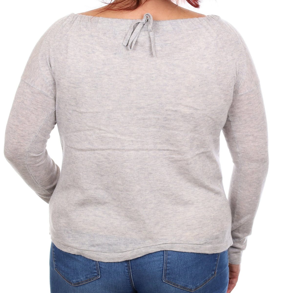 Vince Mist Grey Cashmere Boxy Crew Neck Jumper Large