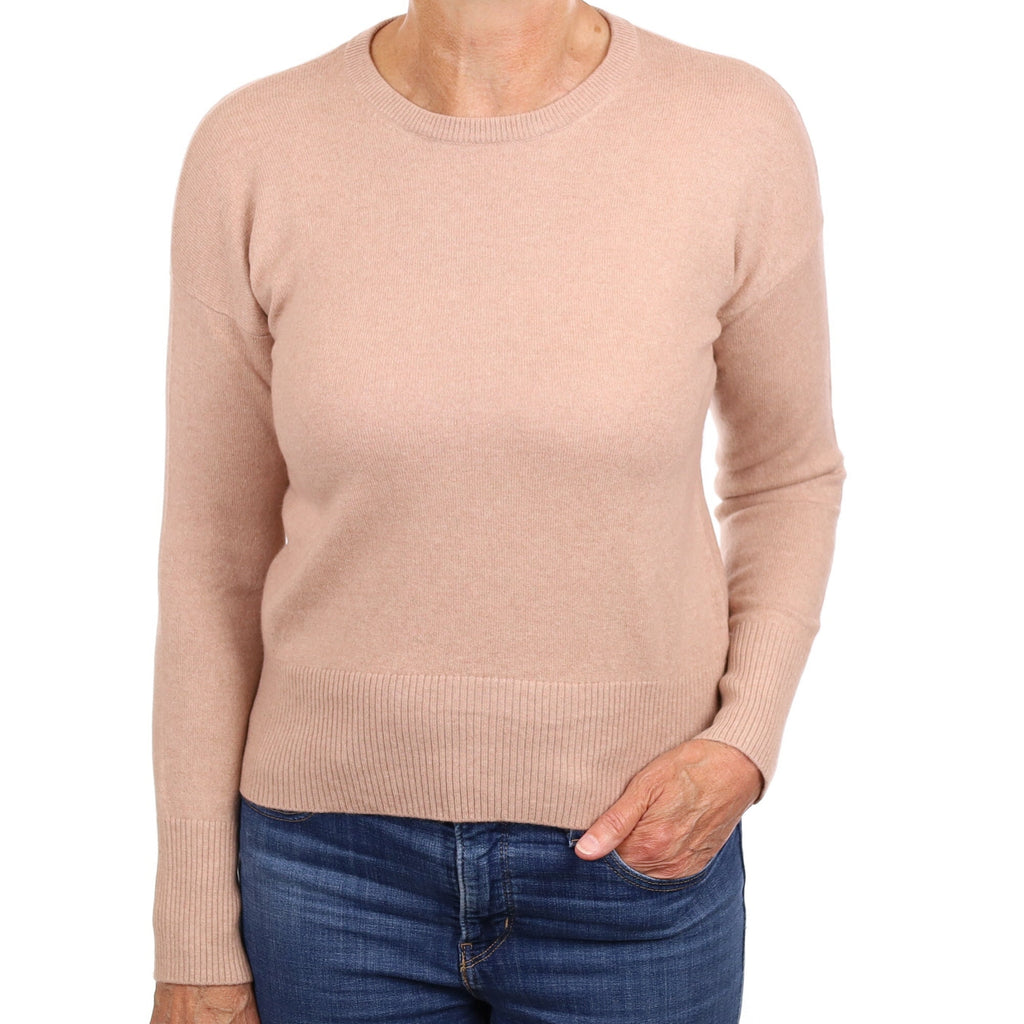 Nude Pink Cashmere Crew Neck Jumper Medium
