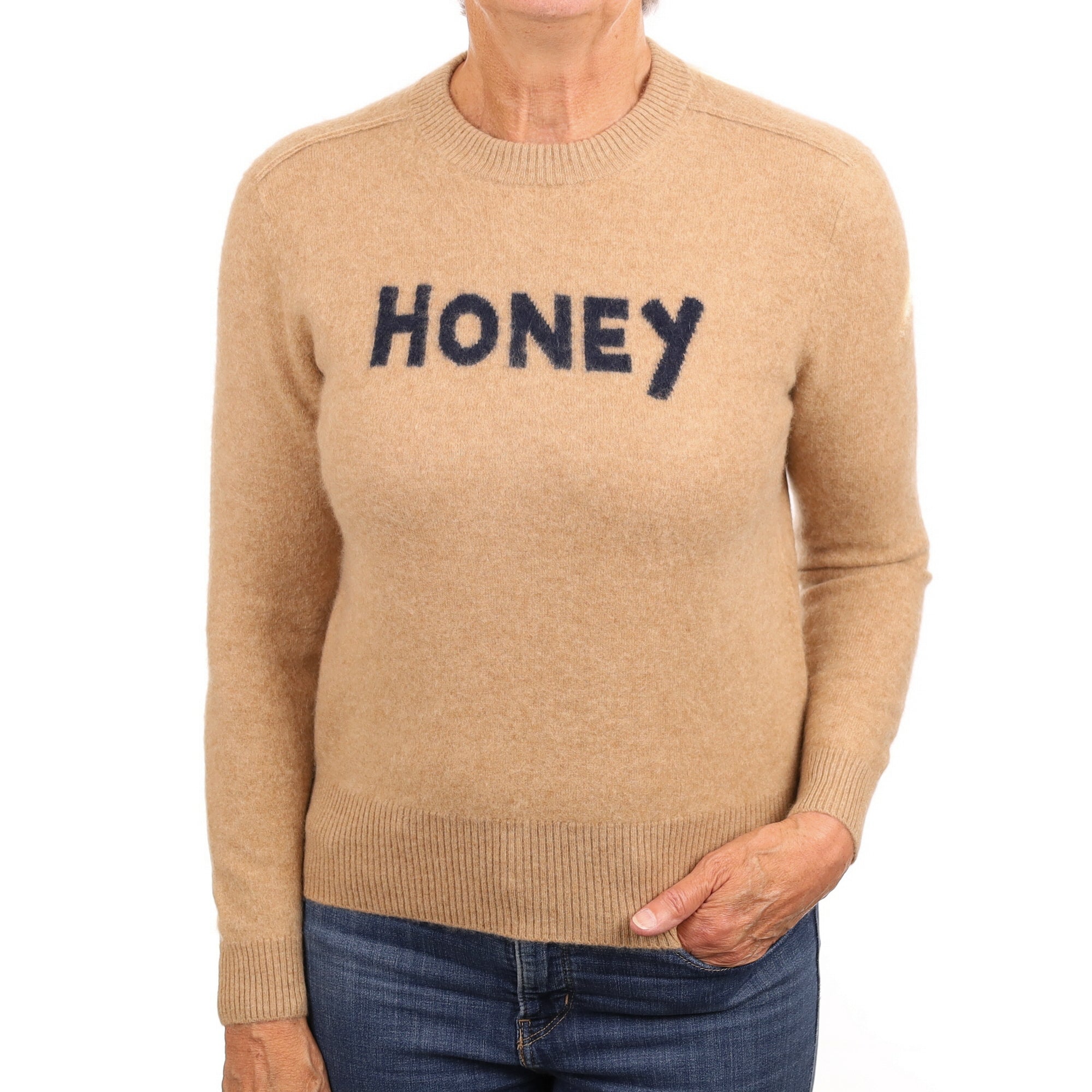 Caramel Cashmere Crew Neck Jumper Medium