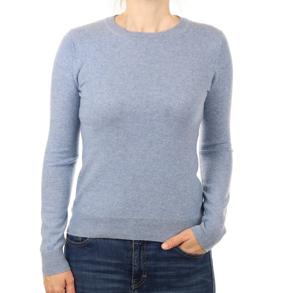 Sky Blue Cashmere Crew Neck Jumper Small