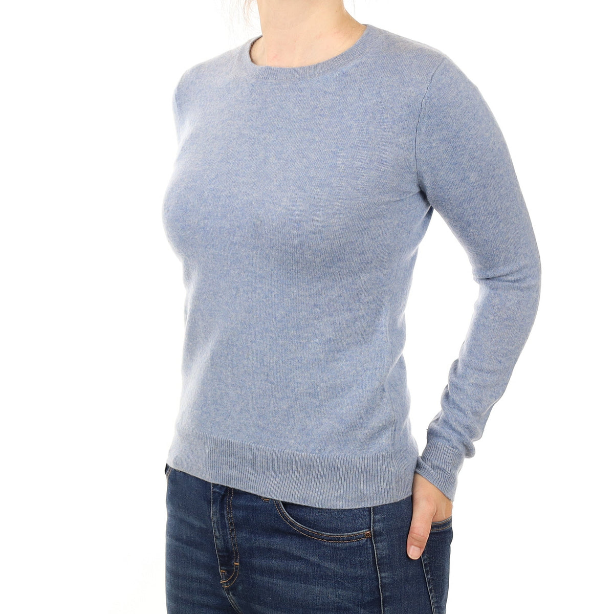 Sky Blue Cashmere Crew Neck Jumper Small