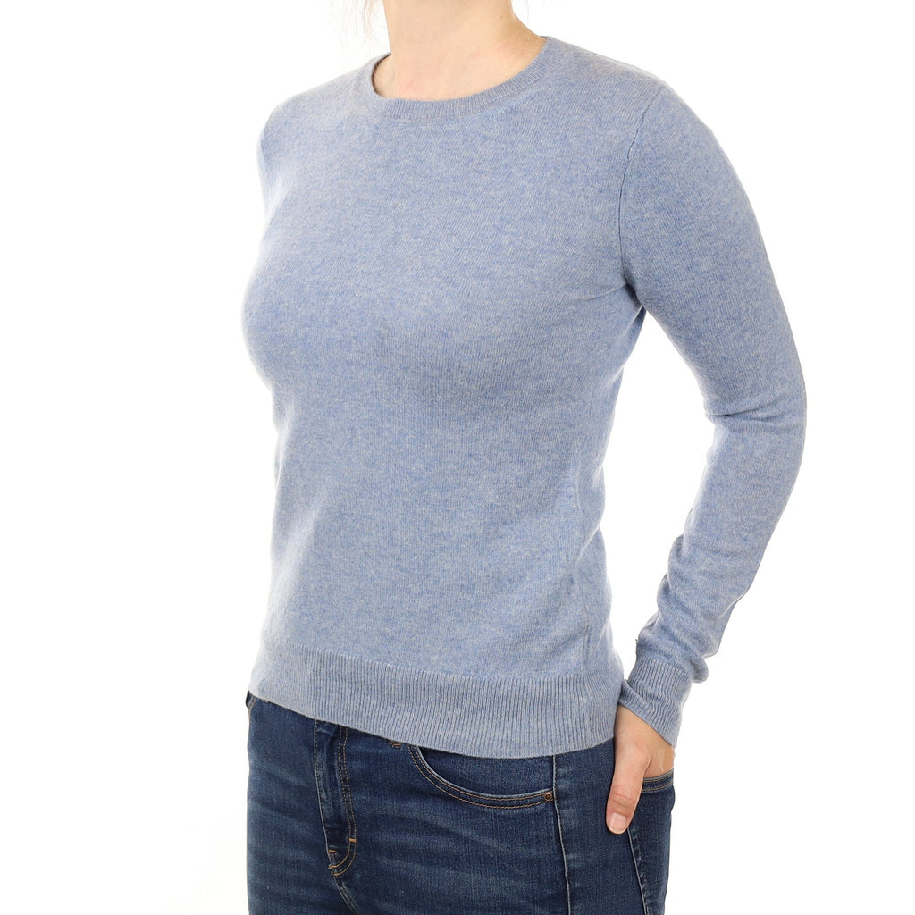 Sky Blue Cashmere Crew Neck Jumper Small