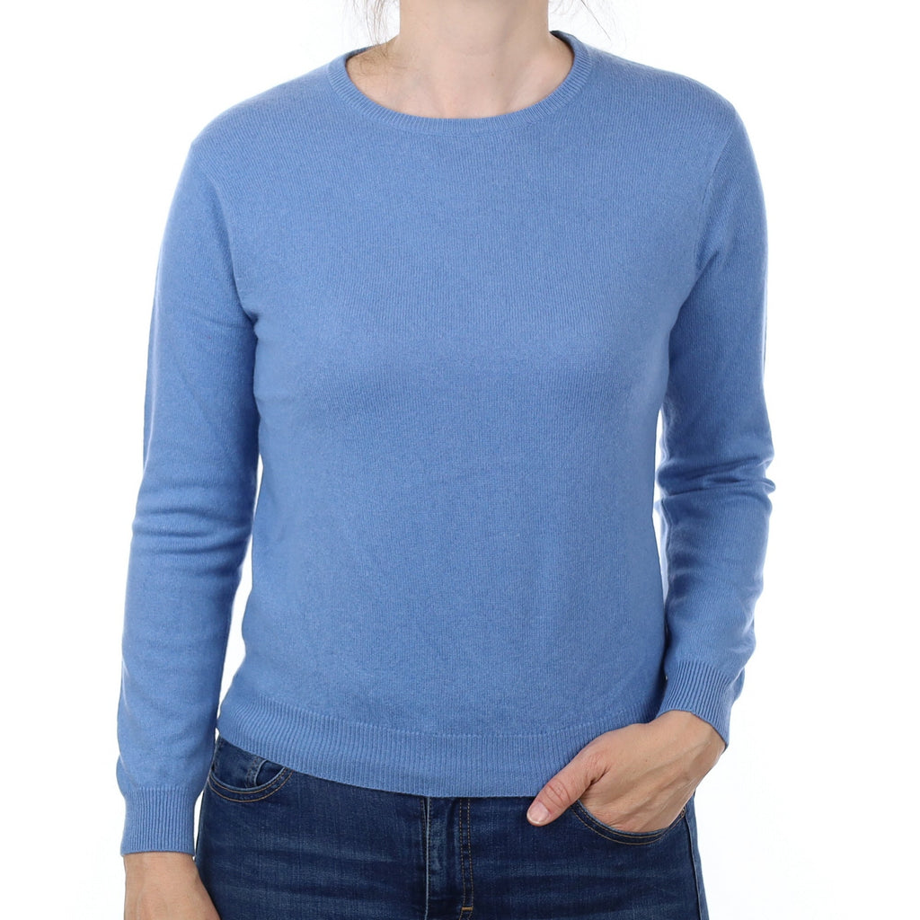 Sky Blue Cashmere Crew Neck Jumper Small