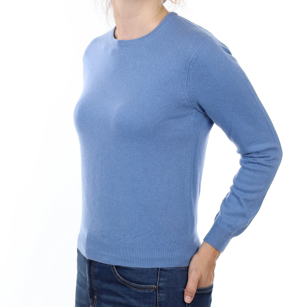 Sky Blue Cashmere Crew Neck Jumper Small