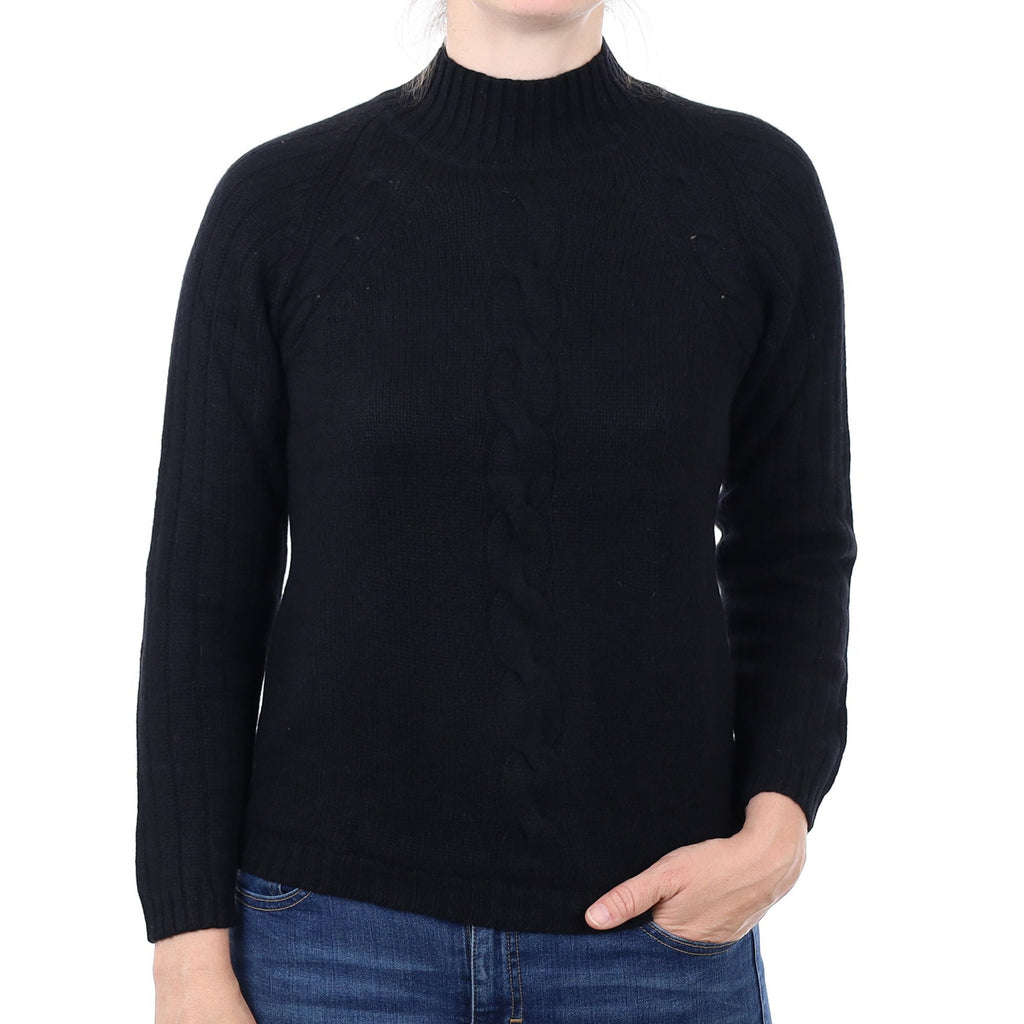 Black Chunky Cashmere Turtleneck Jumper Small
