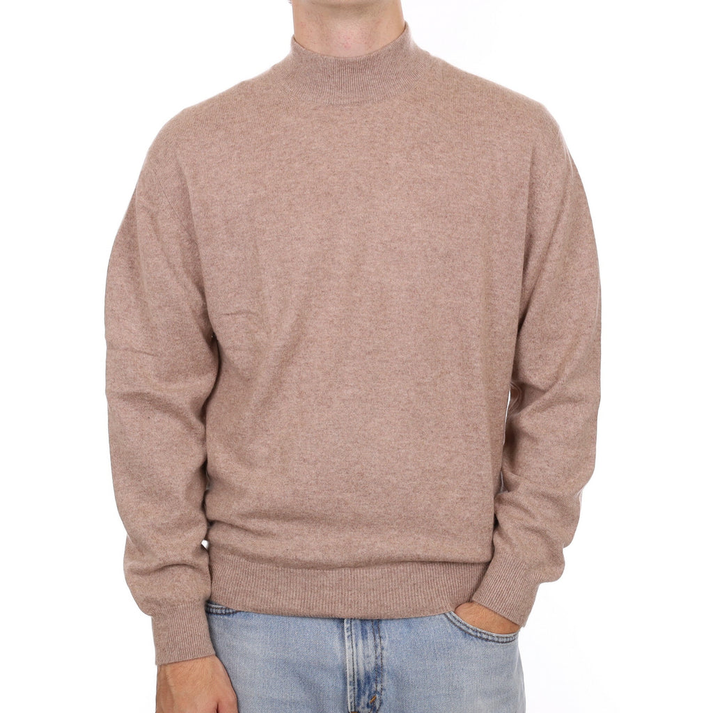 Men's Mink Cashmere Turtle Neck Jumper Large