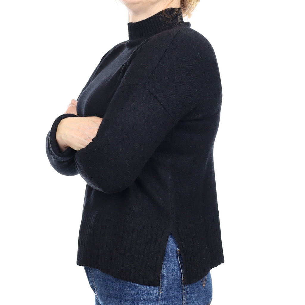 Black Cashmere Turtleneck Jumper Medium