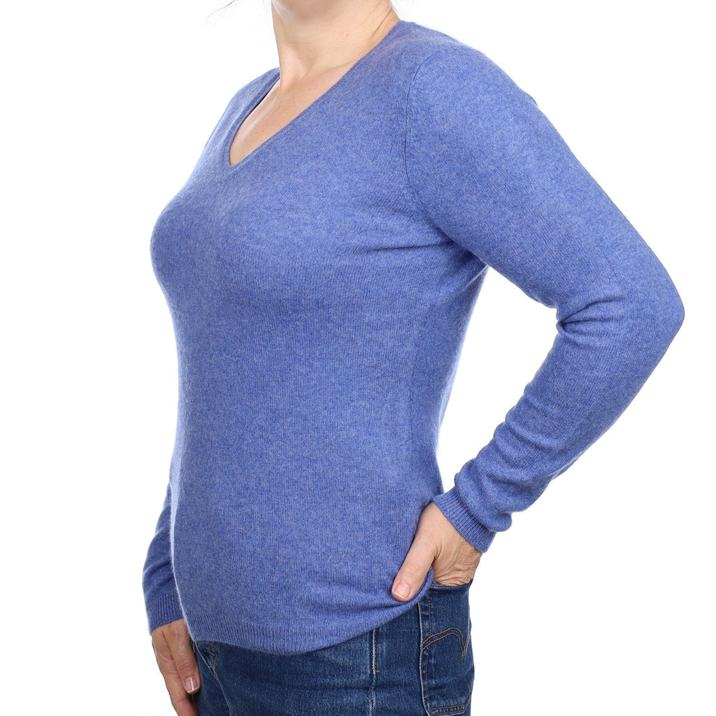 Baltic Blue Cashmere Crew Neck Jumper Medium