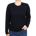 Black Cashmere Crew Neck Jumper Medium