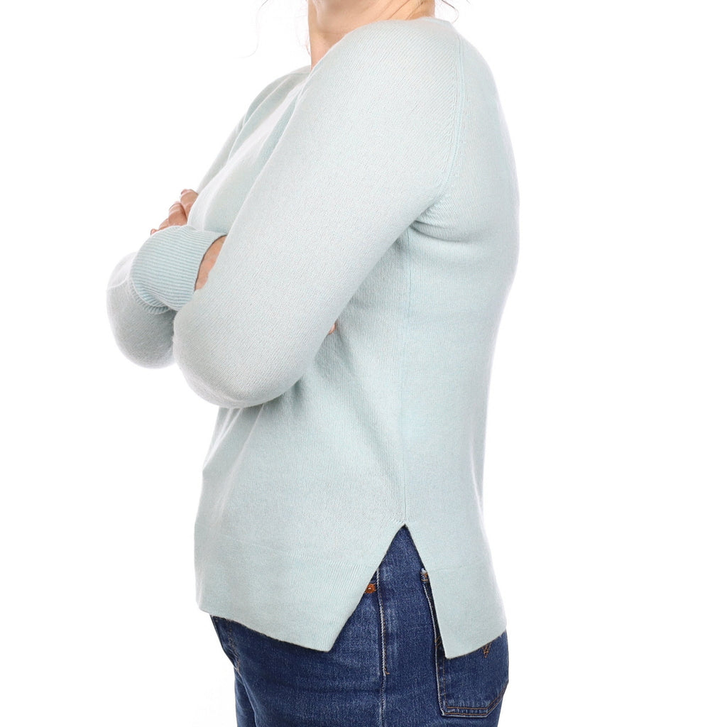 Mint Green Cashmere Crew Neck Jumper Medium