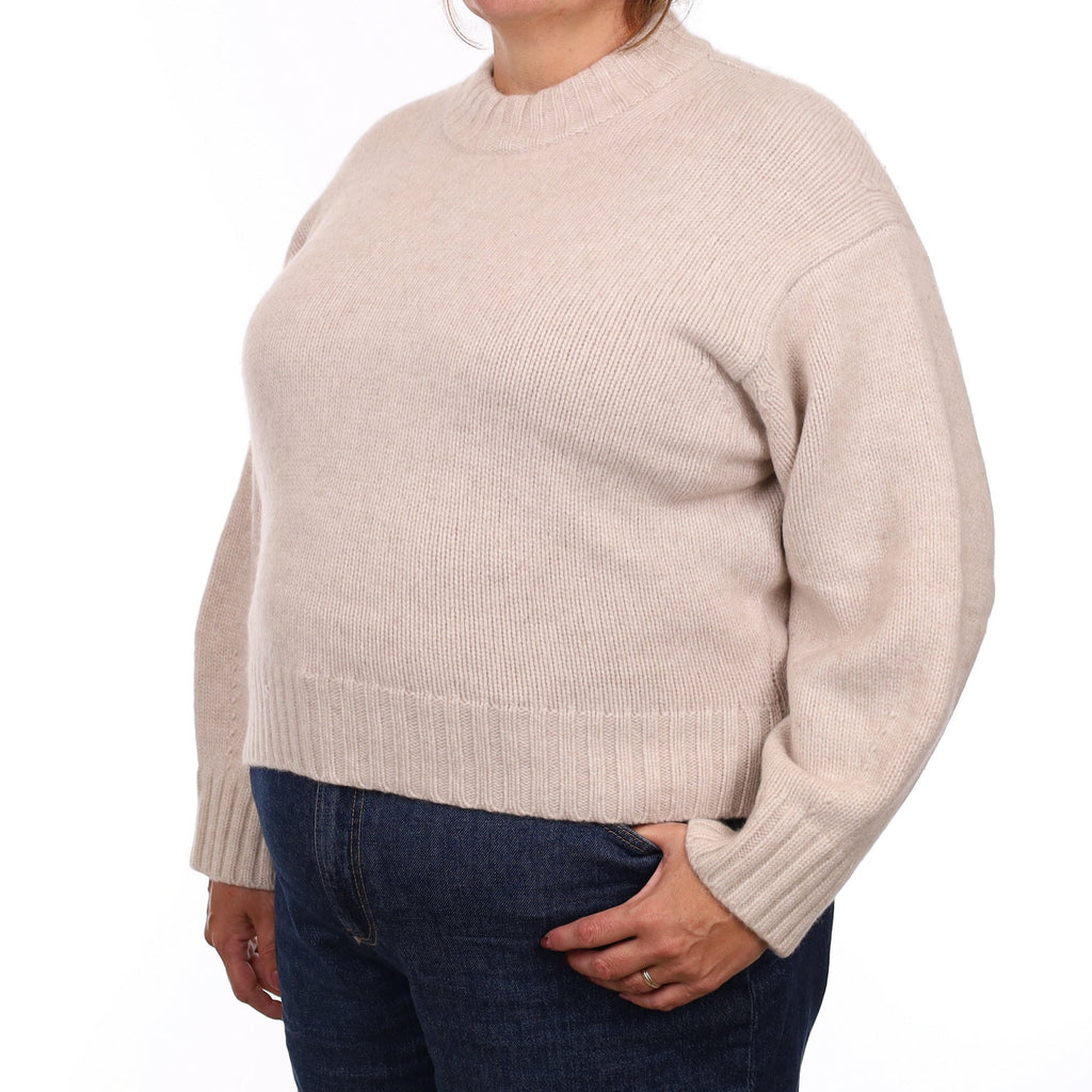 Cos Oatmeal Super Chunky Cashmere Crew Neck Jumper Extra Large